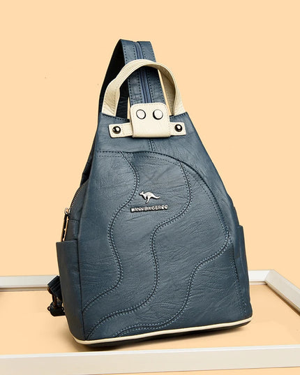 Eleganter Damen Leder Rucksack – Ideal für Alltag, Uni & Reisen