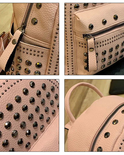 Kleiner Leder Rucksack Schwarz für Damen – Alltag & Freizeit