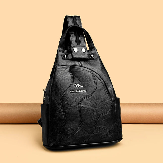 Vielseitiger Damen Lederrucksack – Ideal für Reise & Alltag