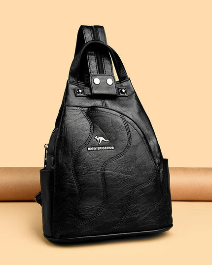 Eleganter Damen Leder Rucksack – Ideal für Alltag, Uni & Reisen