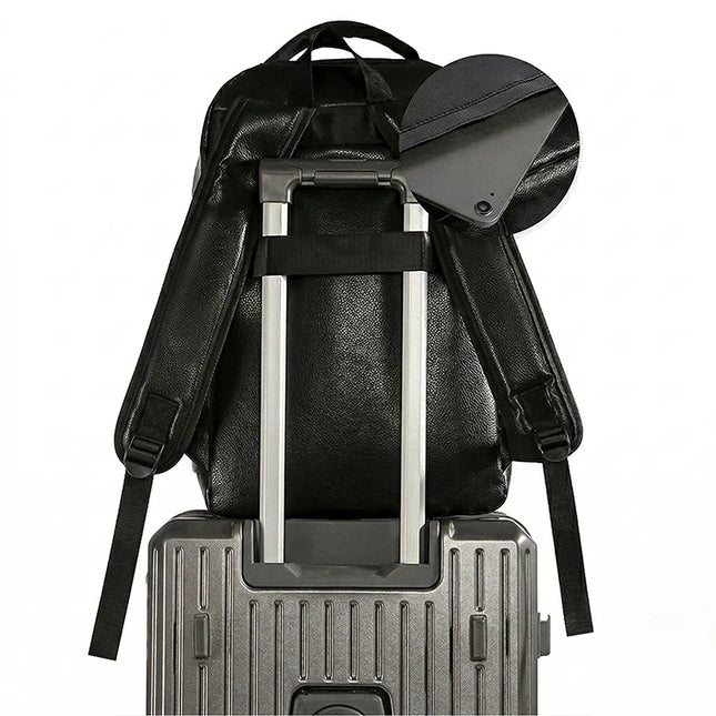 Herren Leder Rucksack für 15.6 Zoll Laptop & Reisen