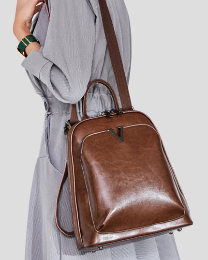 Damen Leder Rucksack: Umhängetasche & Daypack aus echtem Leder