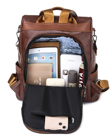 Vintage Lederrucksack für Damen – Dein Begleiter für Uni & Reise