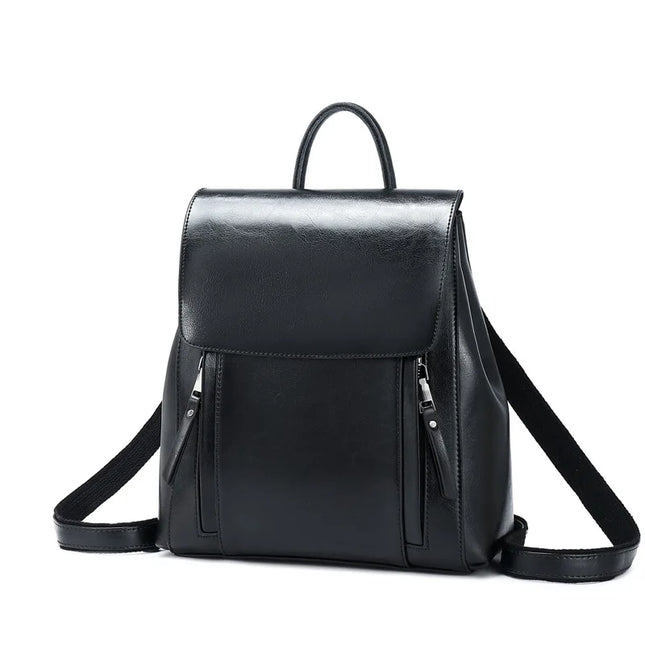 Vielseitiger Lederrucksack für Damen – Schultertasche & Umhängetasche