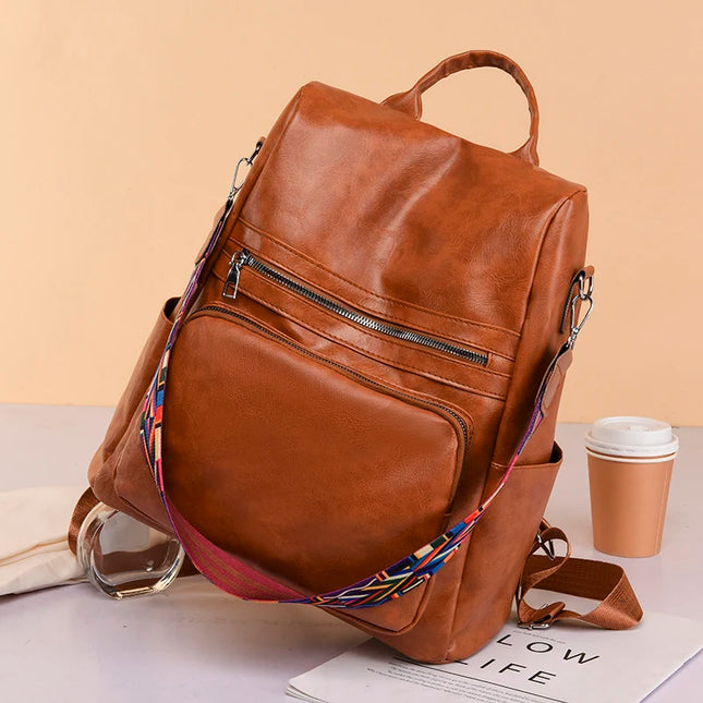 Vintage Lederrucksack Damen: Stilvoll & Sicher für Alltag & Reise