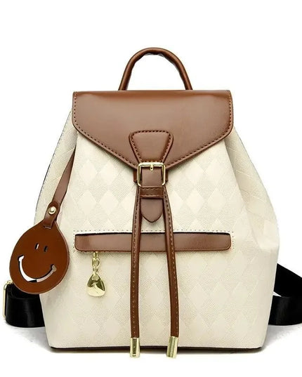 Schwarzer PU-Leder Rucksack für Damen – Casual & Multifunktional