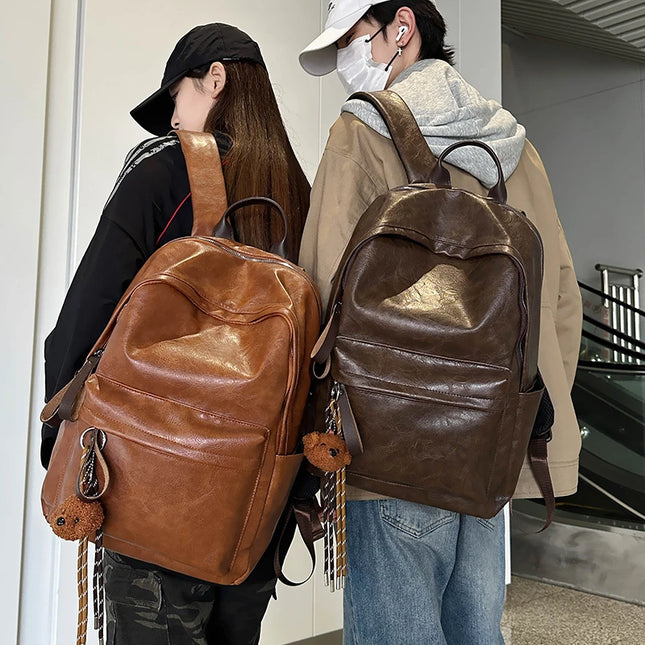 Stilvoller Leder Rucksack – Perfekt für Laptop, Arbeit & Reise