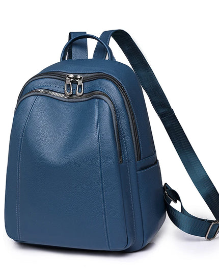 Vintage Leder Rucksack Damen – Geräumig für Schule & Reise