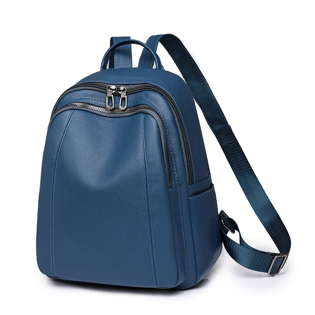Vintage Leder Rucksack Damen – Geräumig für Schule & Reise