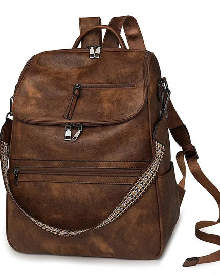 Damen Lederrucksack Vintage – Großer Rucksack für Alltag & Reise