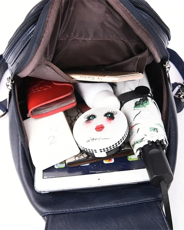 Vintage Lederrucksack Damen – Multifunktional für Schule & Reise