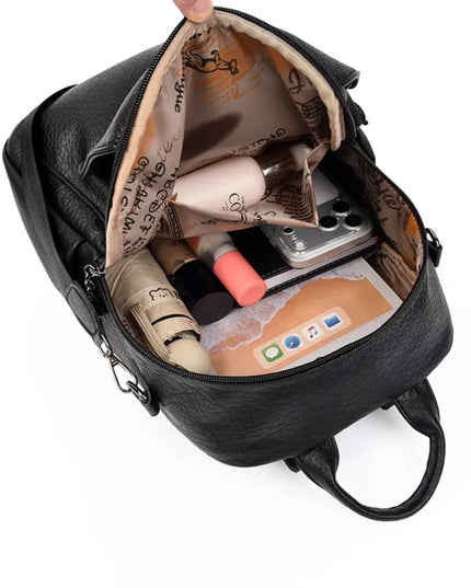 3-in-1 Leder Rucksack für Damen – Vielseitig & Weich