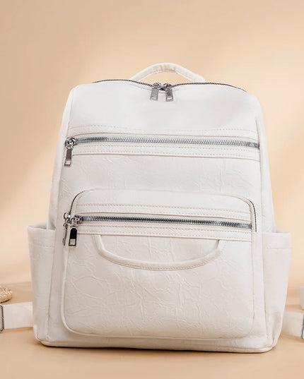 Leder Rucksack Damen 2024 – Klassischer Lammleder Rucksack für Alltag & Reise