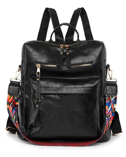 Eleganter Leder Rucksack für Damen – Schultertasche & Schultasche