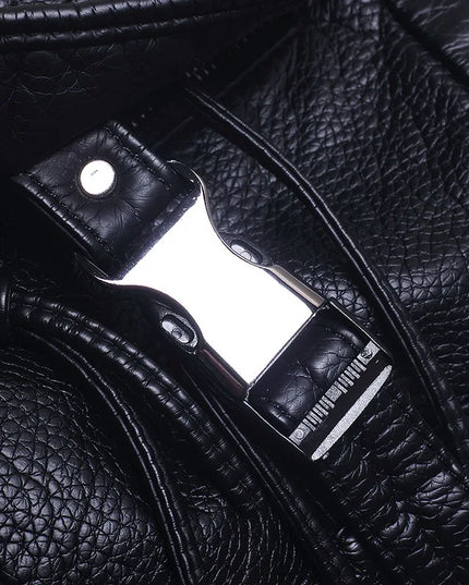 Schwarzer Leder Rucksack Damen – Groß für Alltag & Reisen