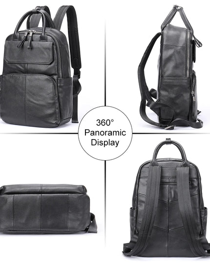 Großer Leder Rucksack für Herren: Laptopfach, Business & Freizeit