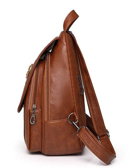 Weicher Leder Rucksack für Damen – Klein, Retro & Vielseitig