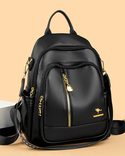 Vintage Leder Rucksack Damen – Geräumiger Begleiter für Alltag & Reise