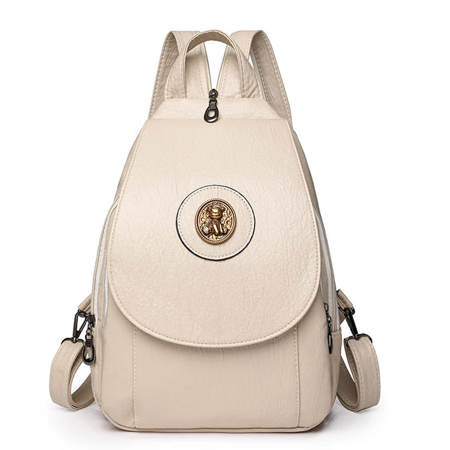 Kleiner Lederrucksack für Damen – Weich, retro & vielseitig
