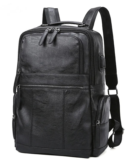 Herren Lederrucksack Schwarz – Vielseitig für Reise & Alltag
