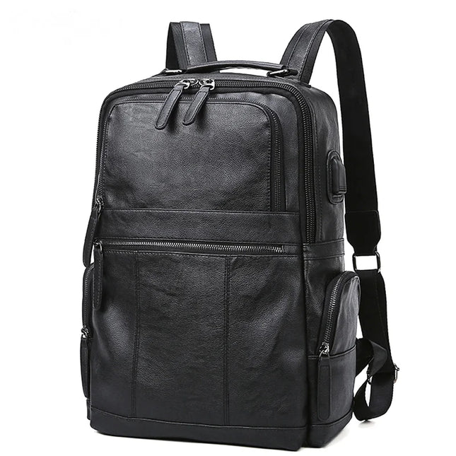 Herren Lederrucksack Schwarz – Vielseitig für Reise & Alltag