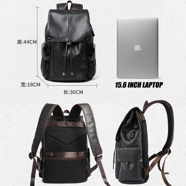 Vintage Lederrucksack Herren – Laptop Daypack 15.6 Zoll