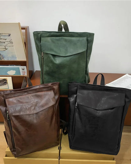 Vintage Leder Rucksack Damen – Y2K Mode für Reise & Schule