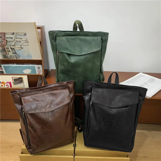 Vintage Leder Rucksack Damen – Y2K Mode für Reise & Schule