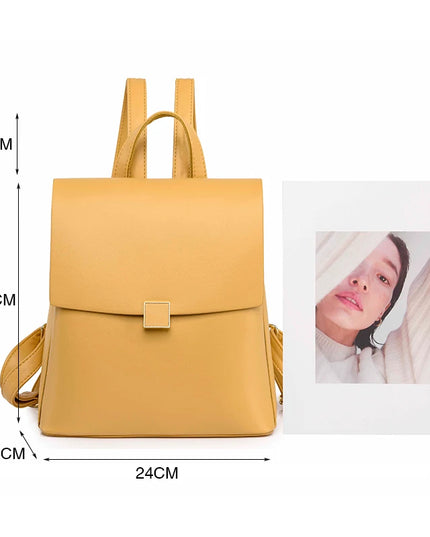 Eleganter Leder Rucksack für Damen – Groß, stilvoll & praktisch