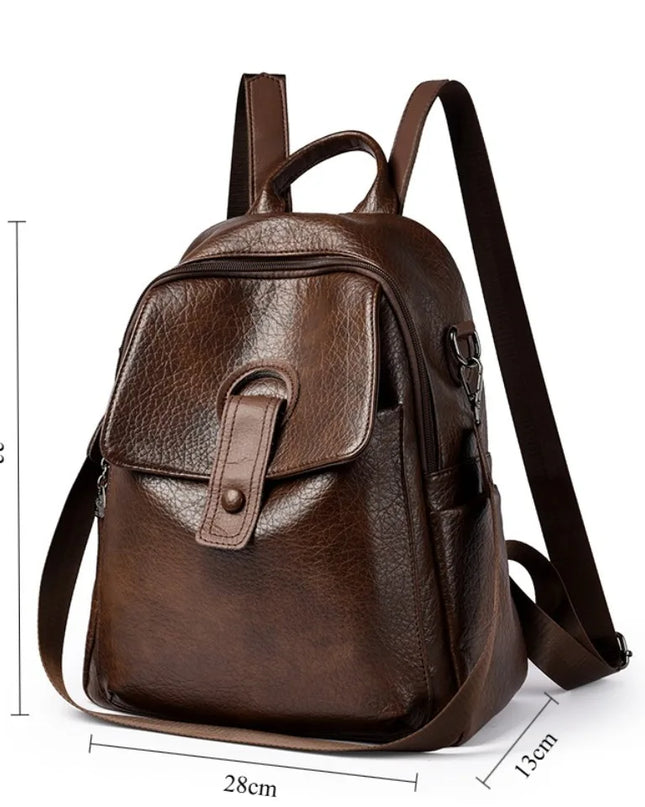 3-in-1 Lederrucksack Damen: Vielseitig, weich & geräumig für Alltag