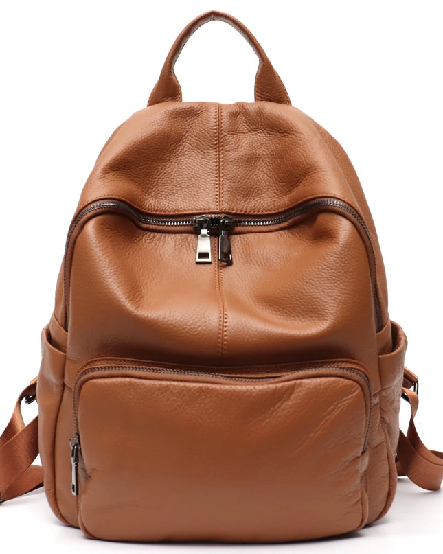Lederrucksack Unisex für Alltag, Business & Reise – Viele Fächer