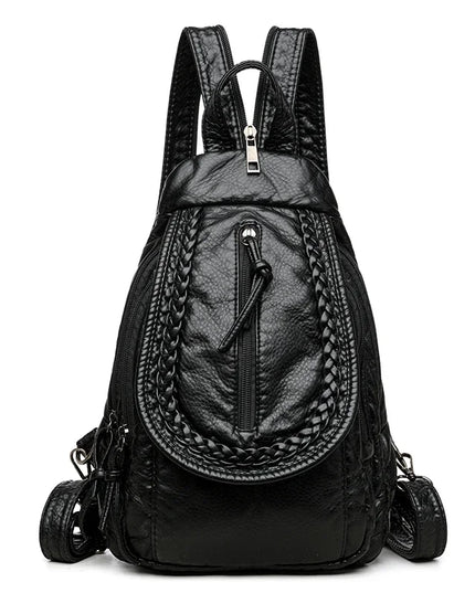 Weißer Leder Rucksack Damen – Klein, weich & vielseitig