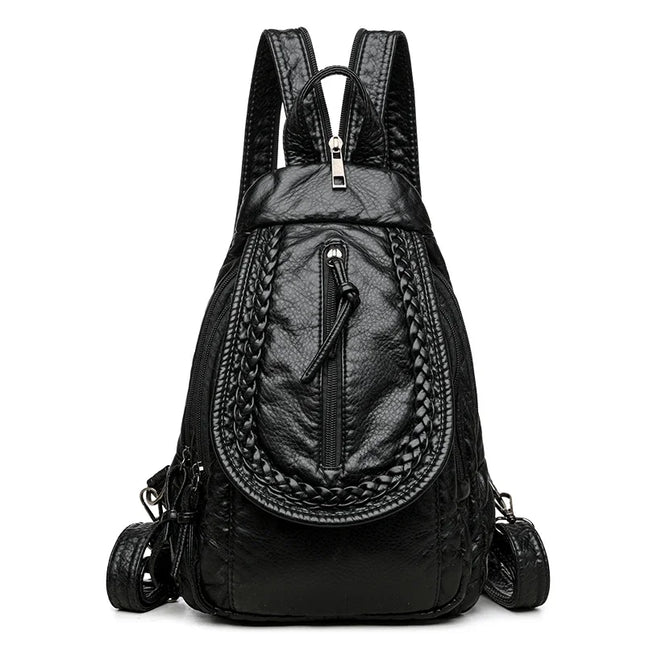 Weißer Leder Rucksack Damen – Klein, weich & vielseitig