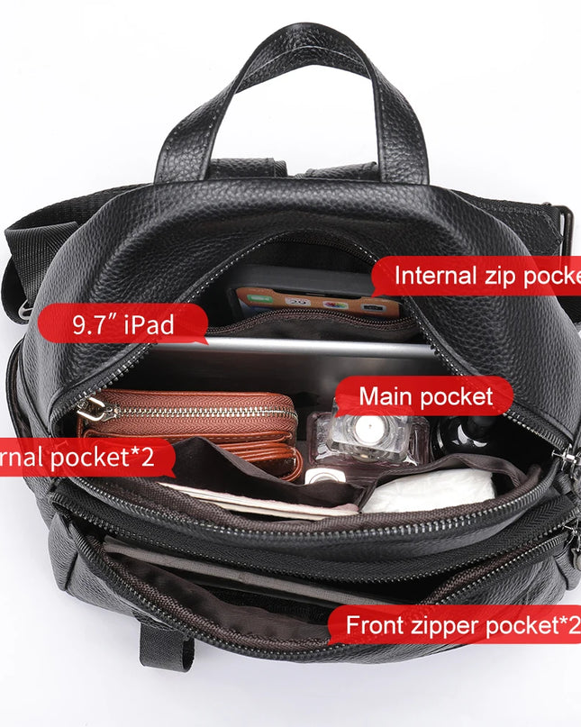 WESTAL Leder Rucksack Damen: Diebstahlschutz & Laptopfach
