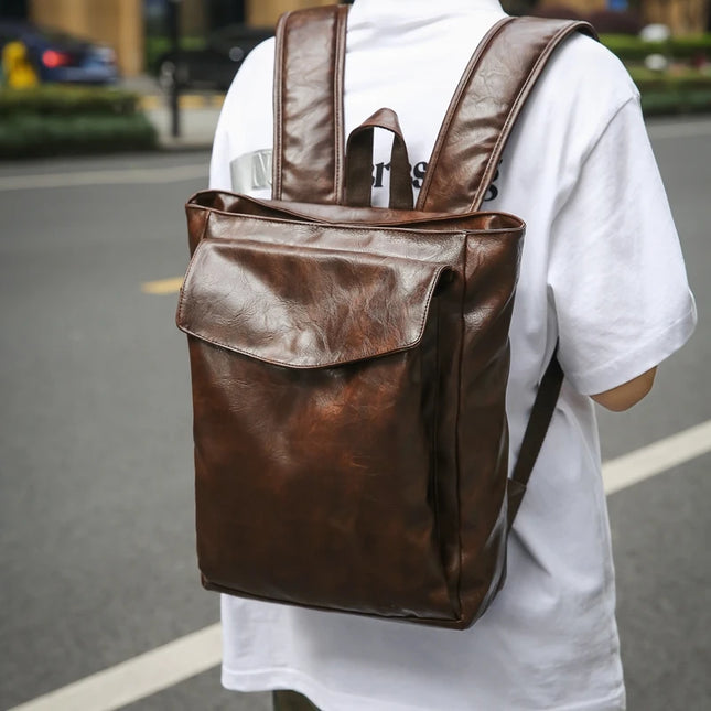 Vintage Lederrucksack Damen Grün – Groß für Reise & Alltag