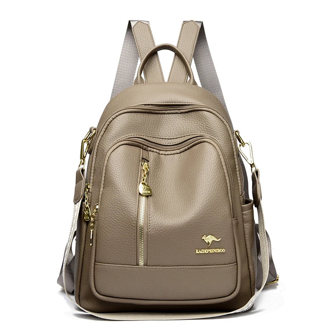 Vintage Leder Rucksack Damen – Geräumiger Begleiter für Alltag & Reise