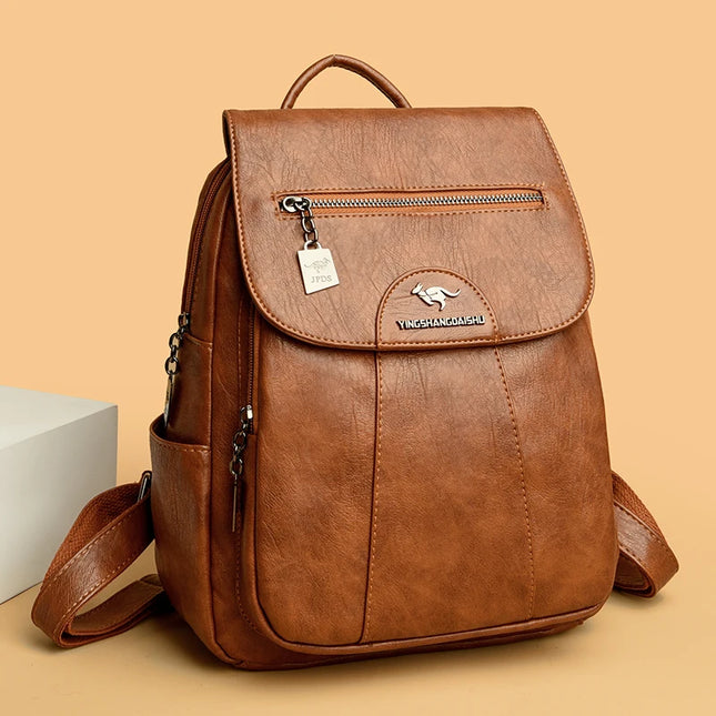 Damen Leder Rucksack Vintage – Weich, vielseitig, 5 Farben
