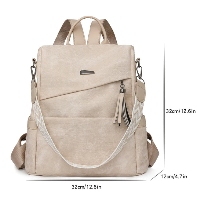 Damen Leder Rucksack – Stilvoller Daypack für Alltag & Schule