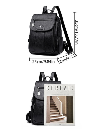 Vintage Leder Rucksack für Damen – Weich & Vielseitig für Alltag & Reise