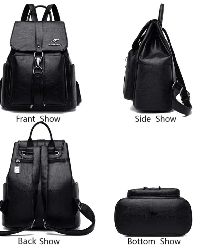 Eleganter Lederrucksack für Damen – Weich & Vielseitig
