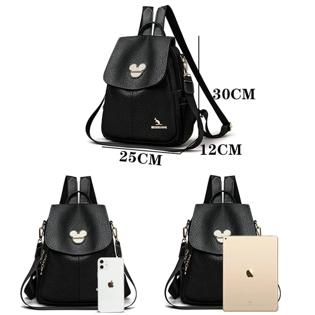 Eleganter Leder Rucksack für Damen – Ideal für Alltag & Reise