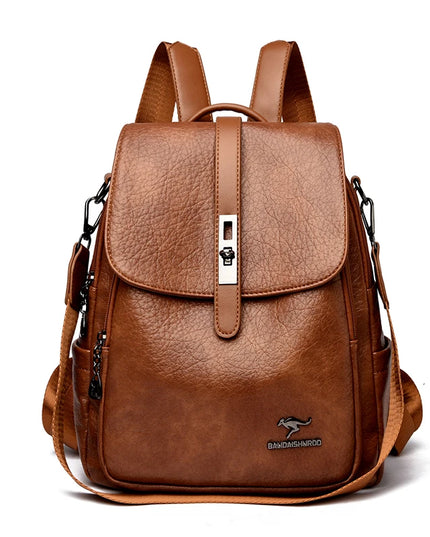 Lederrucksack Damen 2-in-1: Rucksack & Umhängetasche für Reisen