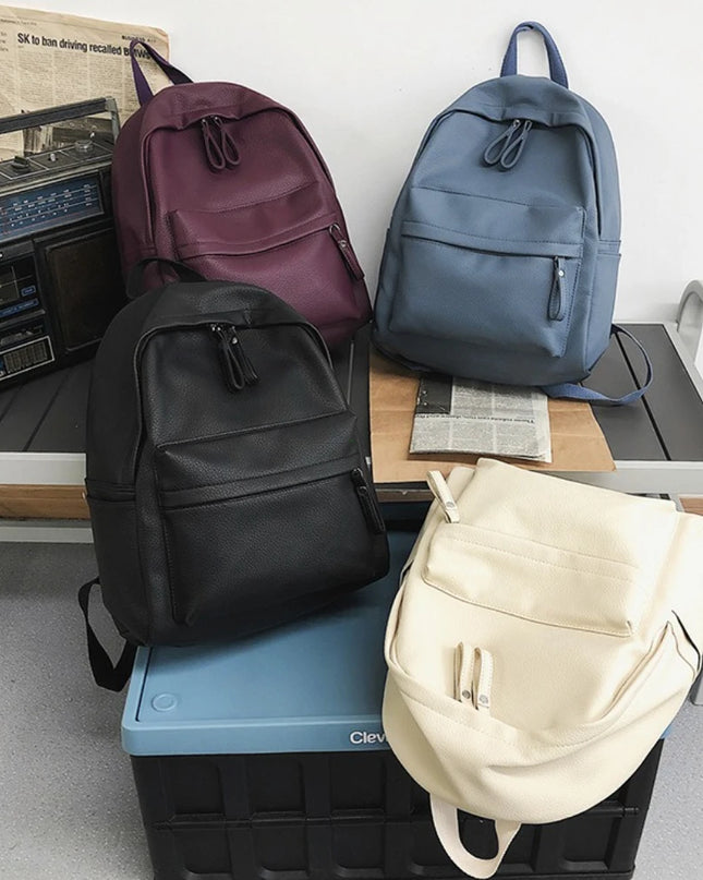 Stilvoller Leder-Look Rucksack für Damen & Teenager – Schule & Freizeit
