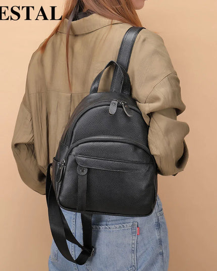 WESTAL Leder Rucksack für Laptop & Alltag – Anti-Diebstahl & Wasserfest