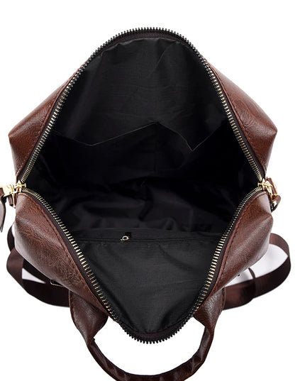 Eleganter Damen Leder Rucksack – Vielseitig für Schule & Freizeit