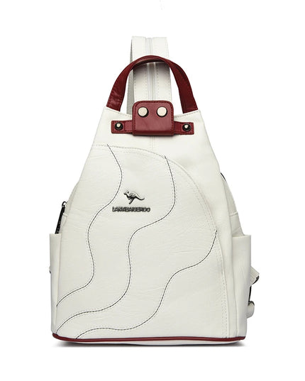 Damen Lederrucksack mit Reißverschluss – Perfekt für Reisen & Alltag