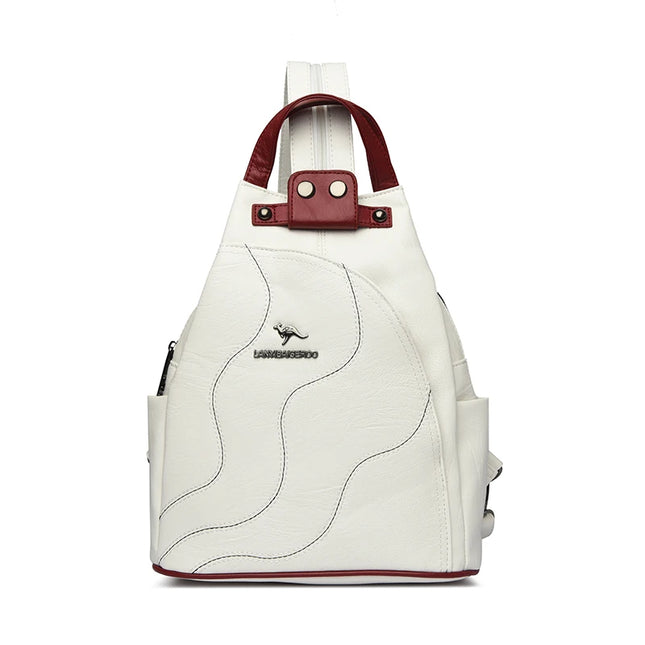 Damen Lederrucksack mit Reißverschluss – Perfekt für Reisen & Alltag