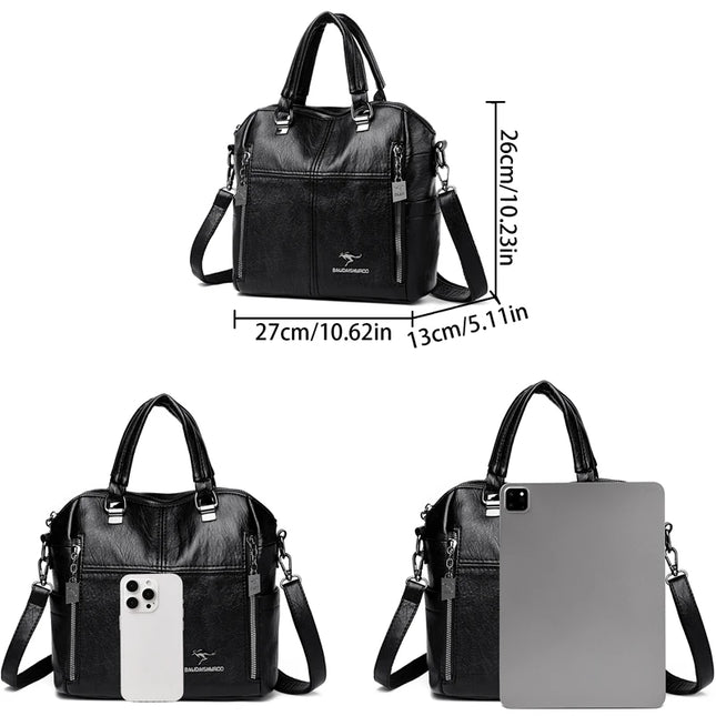 Vielseitiger Lederrucksack für Damen – Alltag & Reise