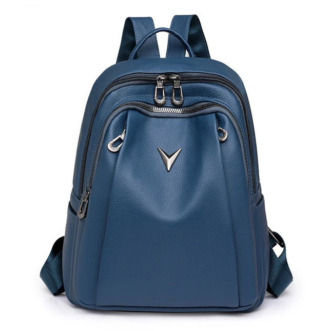 Vintage Lederrucksack Damen – Großes Hauptfach für Alltag & Reise