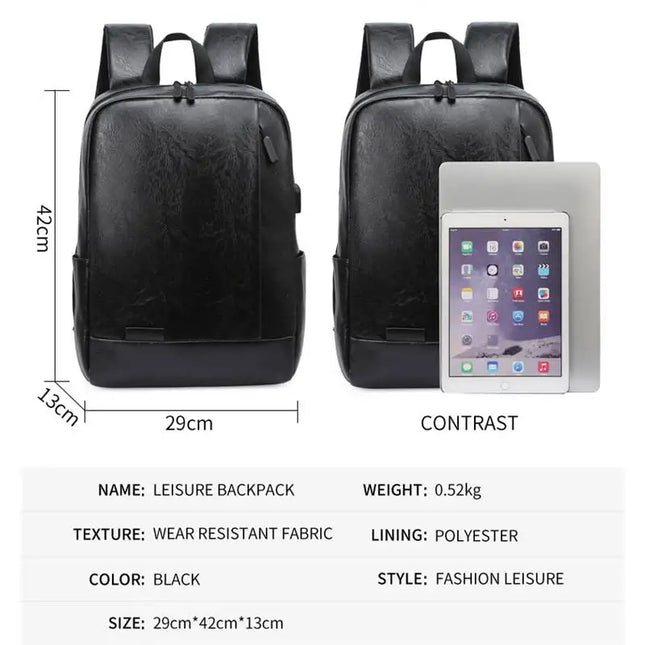 Herren Leder Rucksack: Stilvoll für Büro, Reisen & Laptop